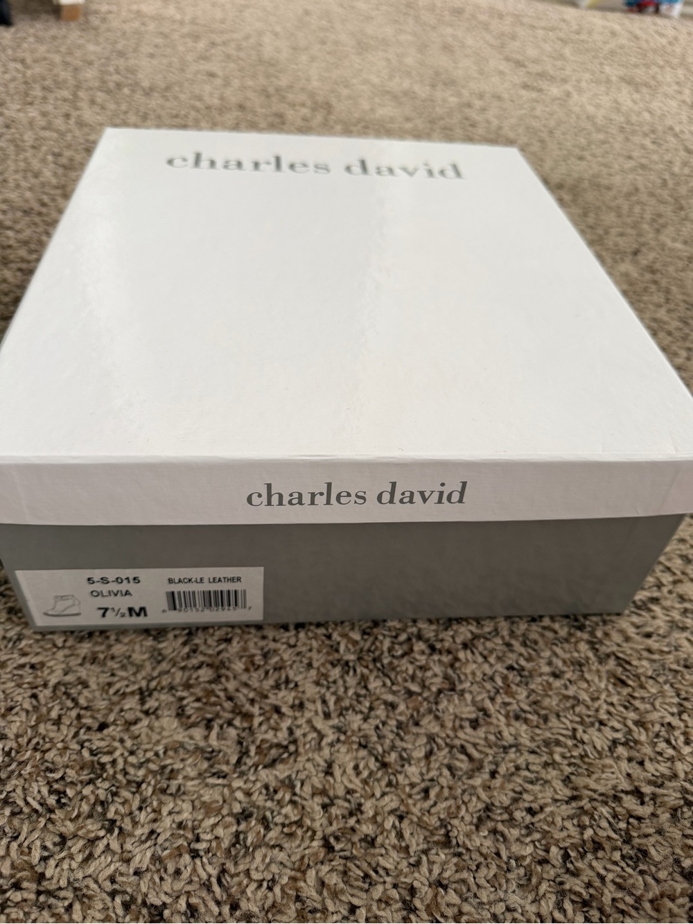 Charles David Two-Tone Shoe Box in White and Gray